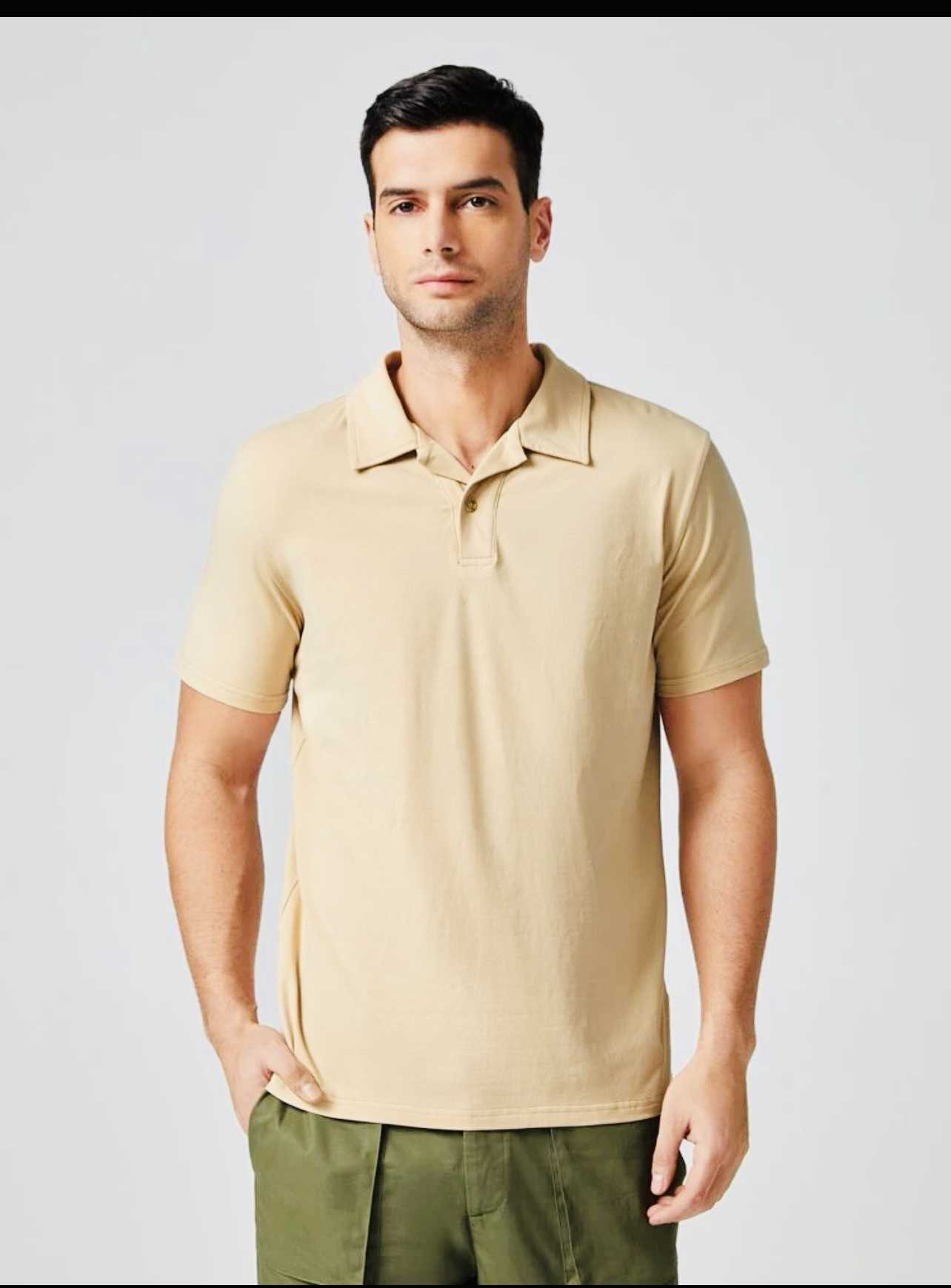 Shein basics Men Solid Polo Shirt