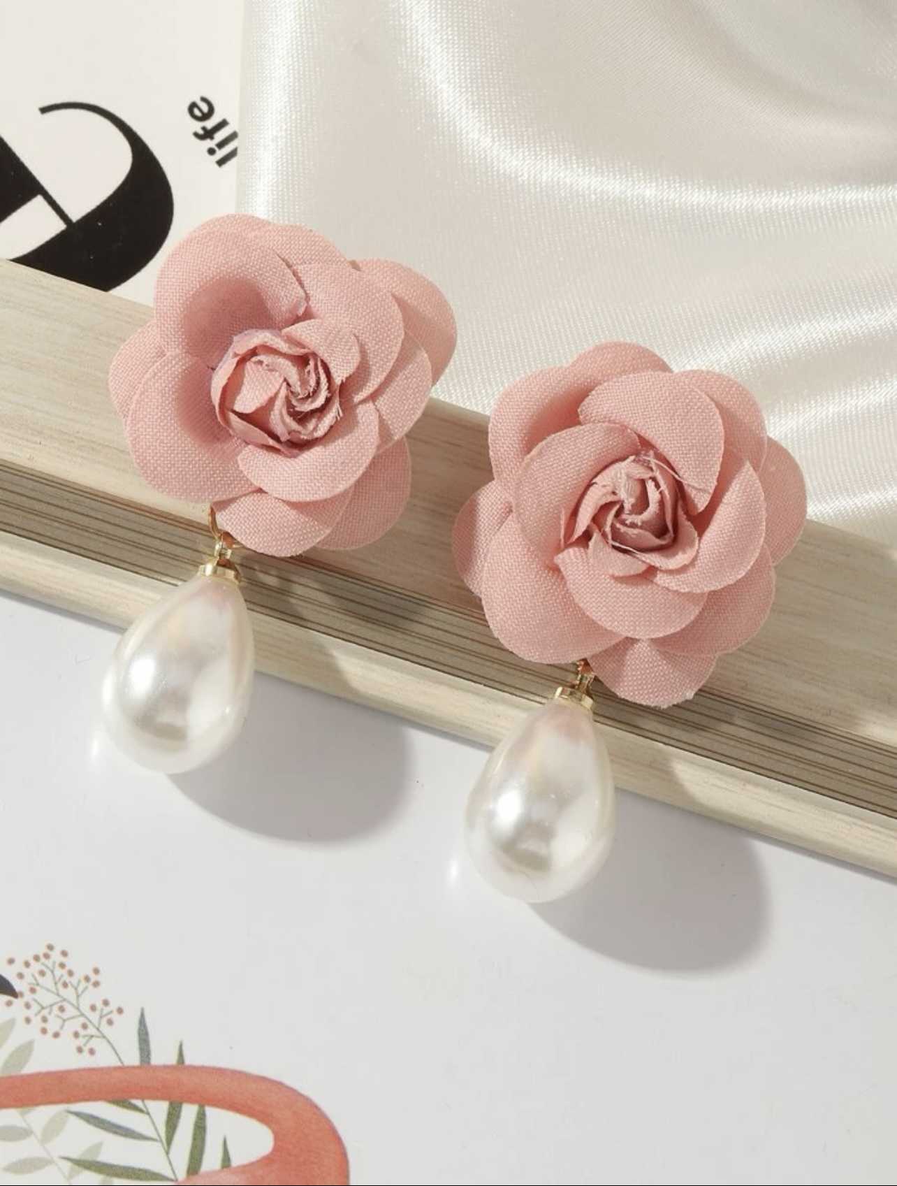 Faux Pearl Drop Earrings