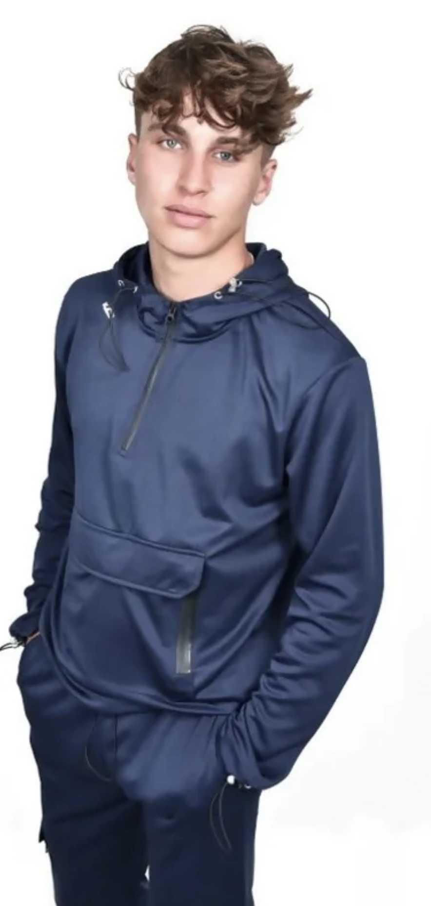 Men's Navy overhead Jogging set