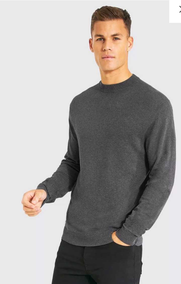 Tall recycled regular fit neck jumper