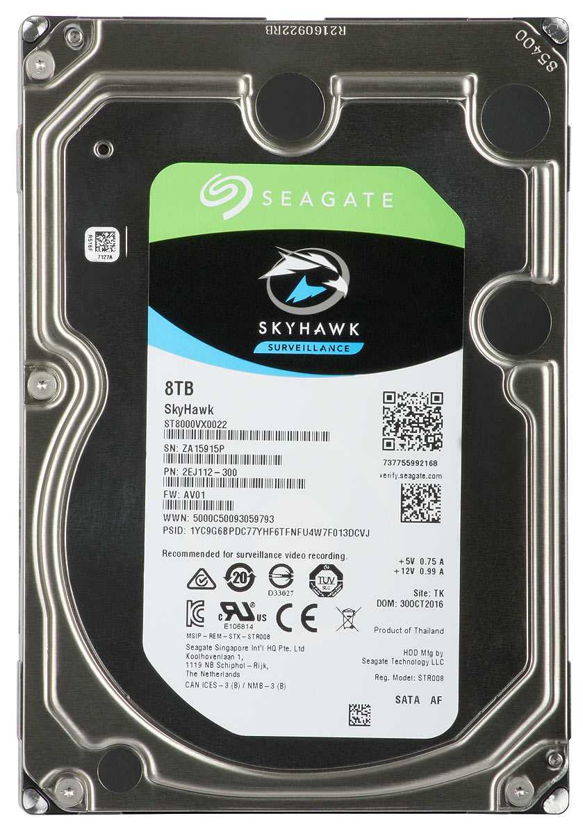 SkyHawk 8TB Surveillance HDD (3.5″, SATA3)